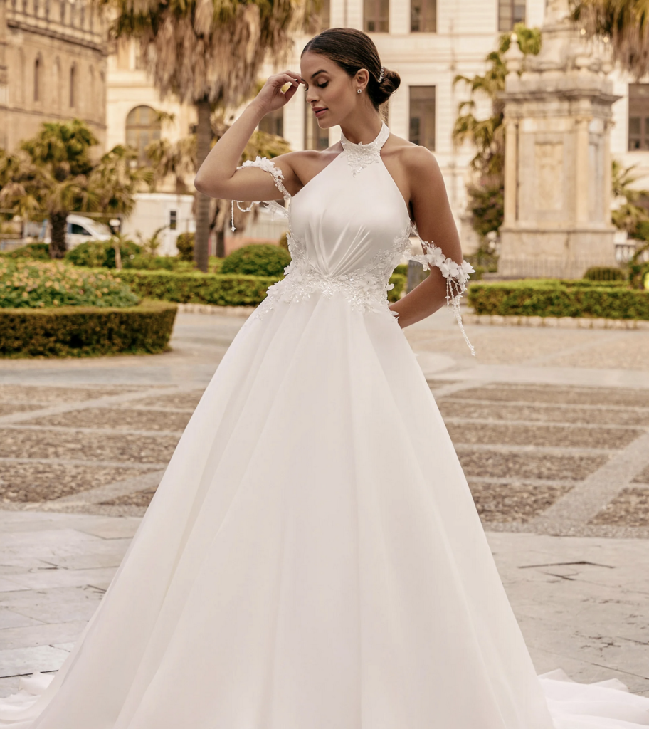 Monica Loretti halter wedding dresses